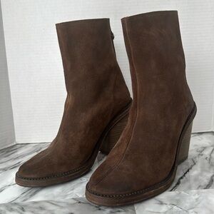 Free People marquis suede block heel women’s boots size 41